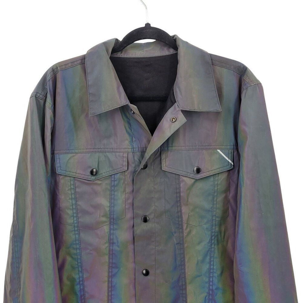 Cult Of‎ Individuality Reversible Type II Denim Jacket Oil Slick Iridescent XL - Picture 5 of 16